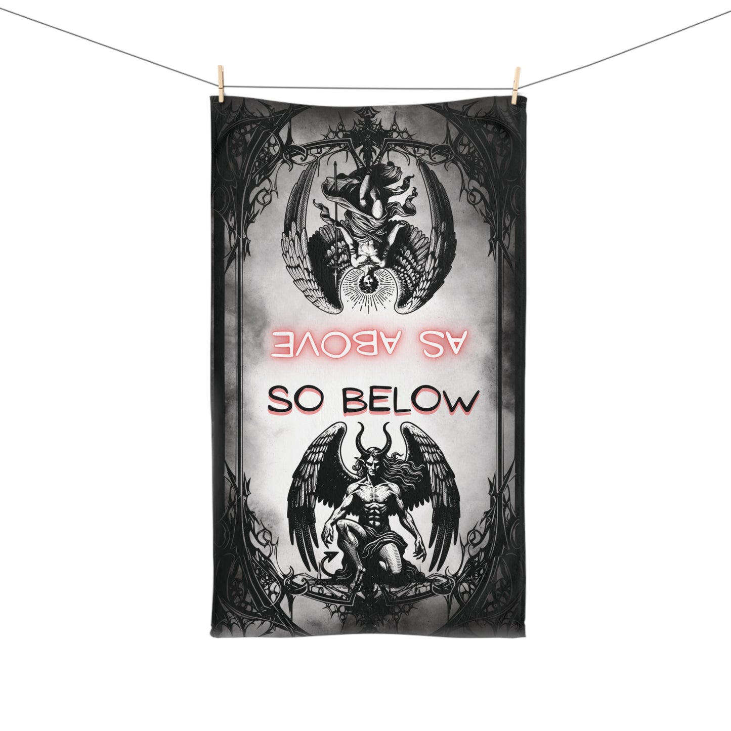 As Above So Below Hand Towel — Gothic Occult Bath/Hand Towel
