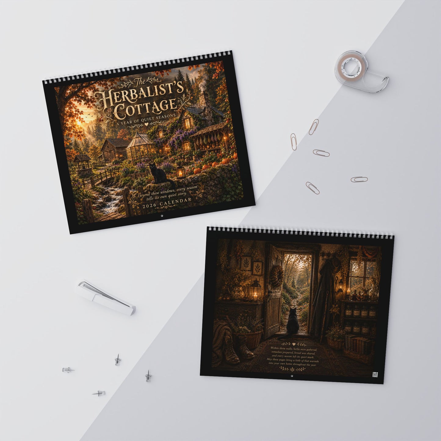 Wall Calendar — 2026 Witchy Cottage & Harvest Art Calendar