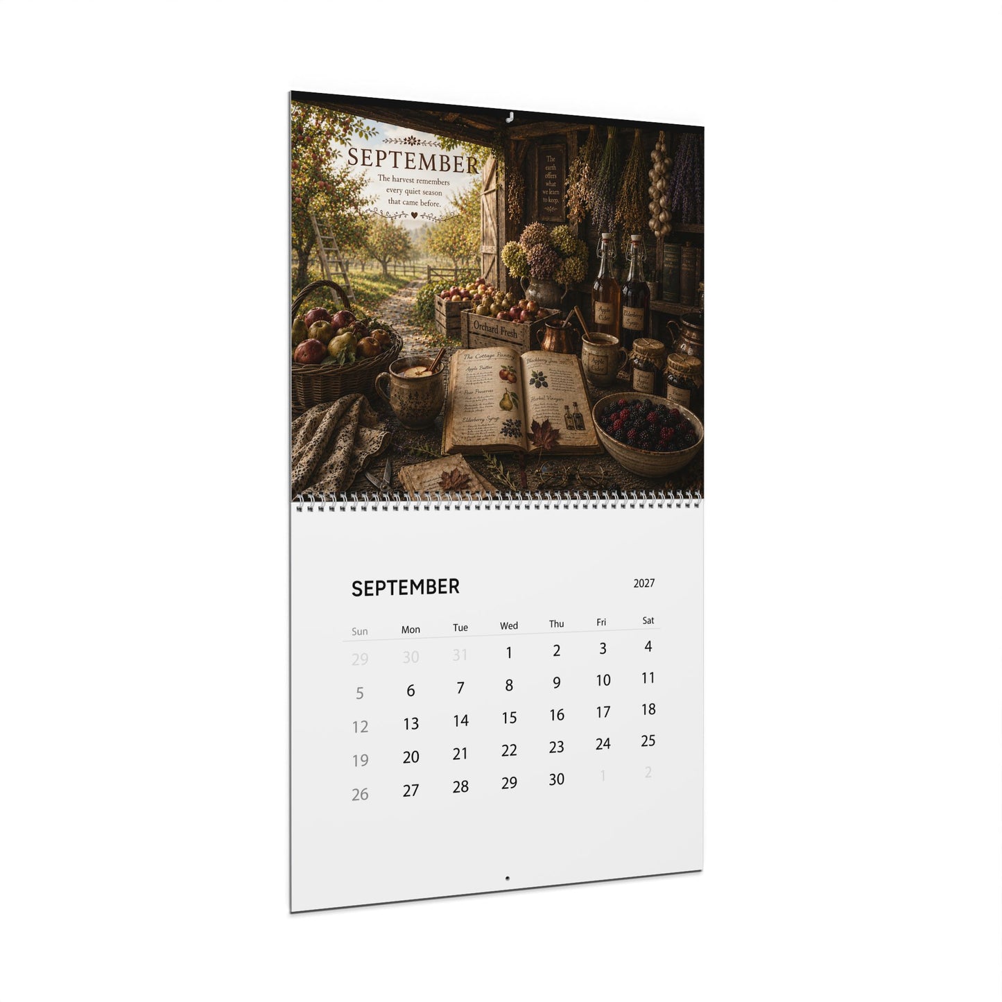 Wall Calendar — 2026 Witchy Cottage & Harvest Art Calendar